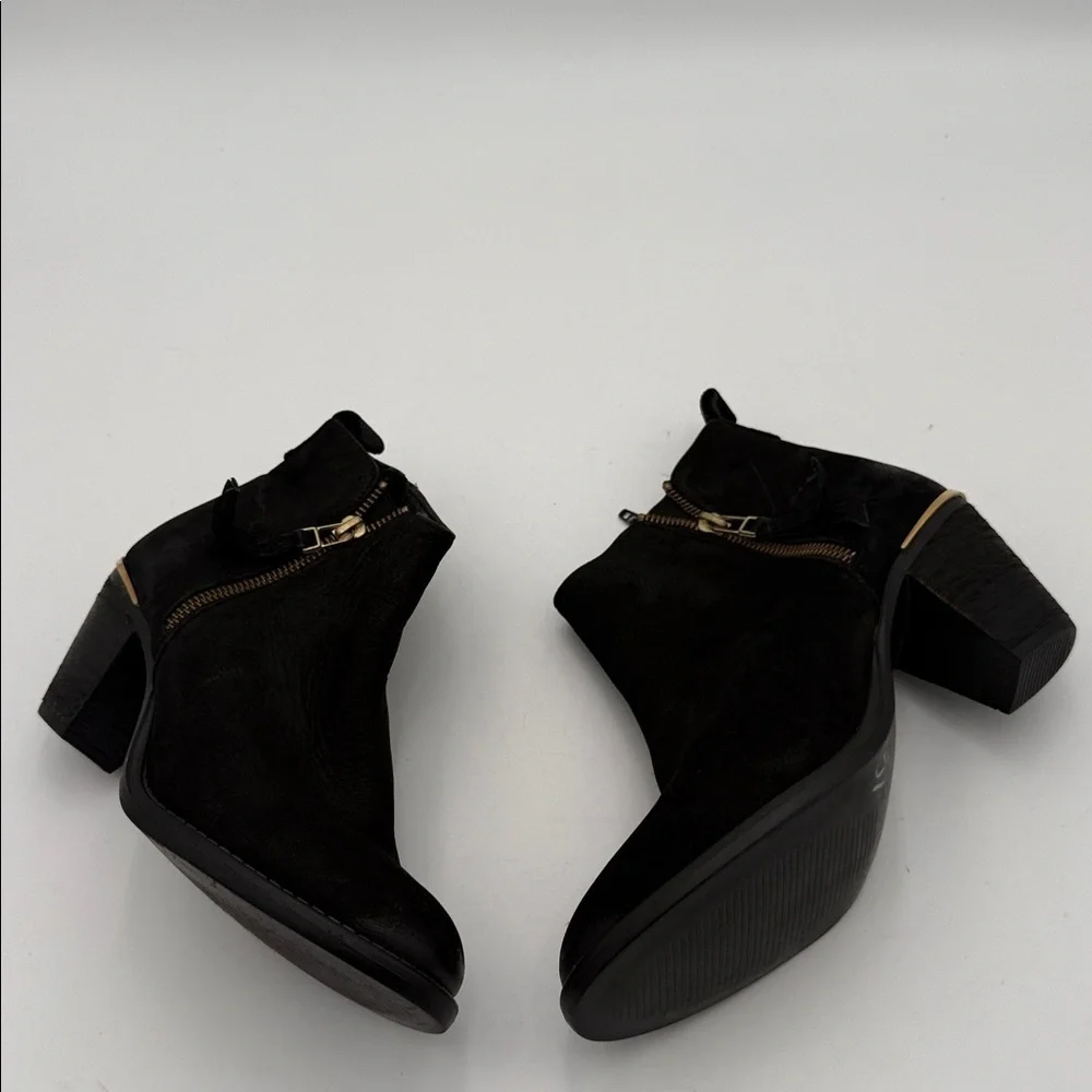 Steve Madden Elegant Black Ankle Boots women 8.5 leather festival retro Y2K